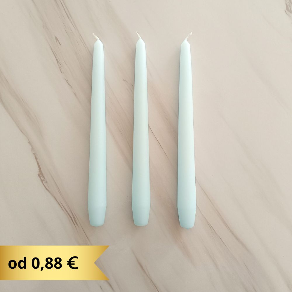 Konusna svijeća 20x250 mm - baby plava